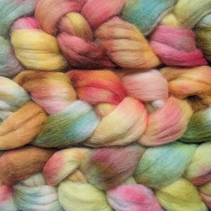 Hand Painted Top / Roving | Cheviot | Sugar Maple