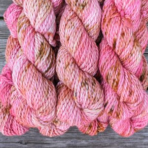 Hand Dyed. Hand Painted Yarn - Baby Alpaca / Merino - Bed Of Roses