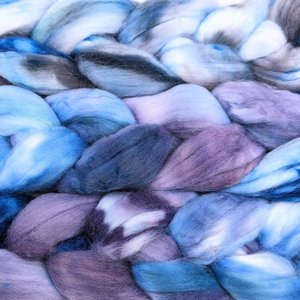 Hand Painted Top / Roving | Faux Cashmere | Mystic