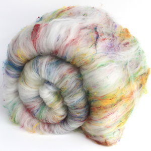 Spinning Fiber Batt | Art Batt | Polwarth / Merino / BFL / Sari Silk