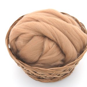 Baby Camel - Undyed Combed Top - Natural Roving - Spinning Fiber