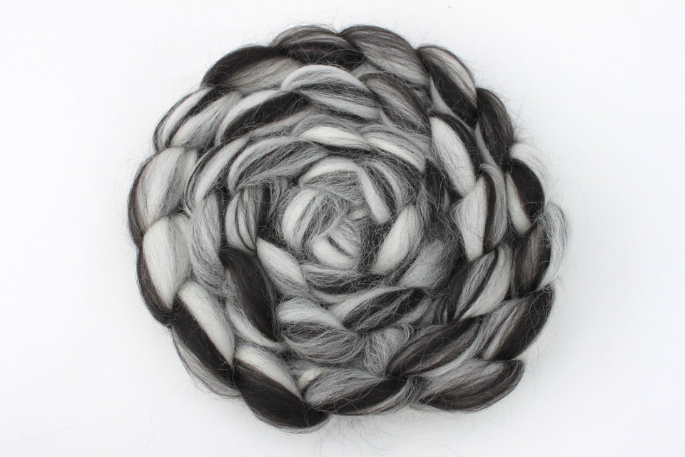 Blended Baby Alpaca - Undyed Combed Top - Natural Roving - Spinning Fiber