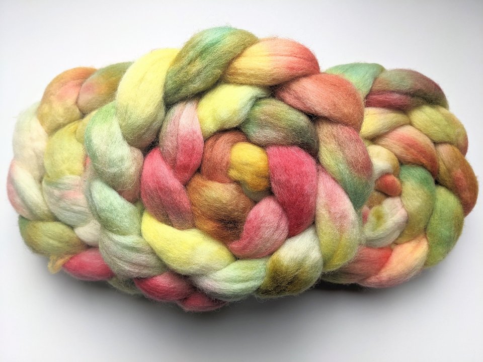 Hand Painted Top / Roving | Cheviot | Sugar Maple