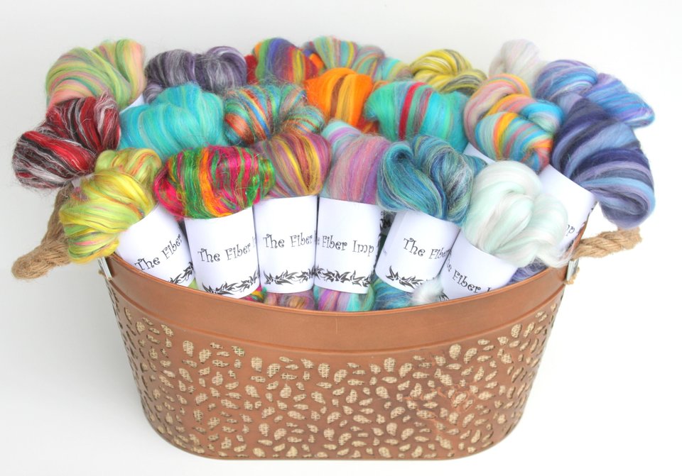 Spinners Delight - Blended Wool Roving - Combed Top - Felting Gift Pack