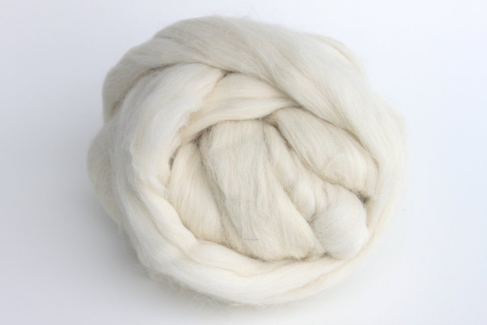 Baby Alpaca - Undyed Combed Top - Natural Roving - Spinning Fiber