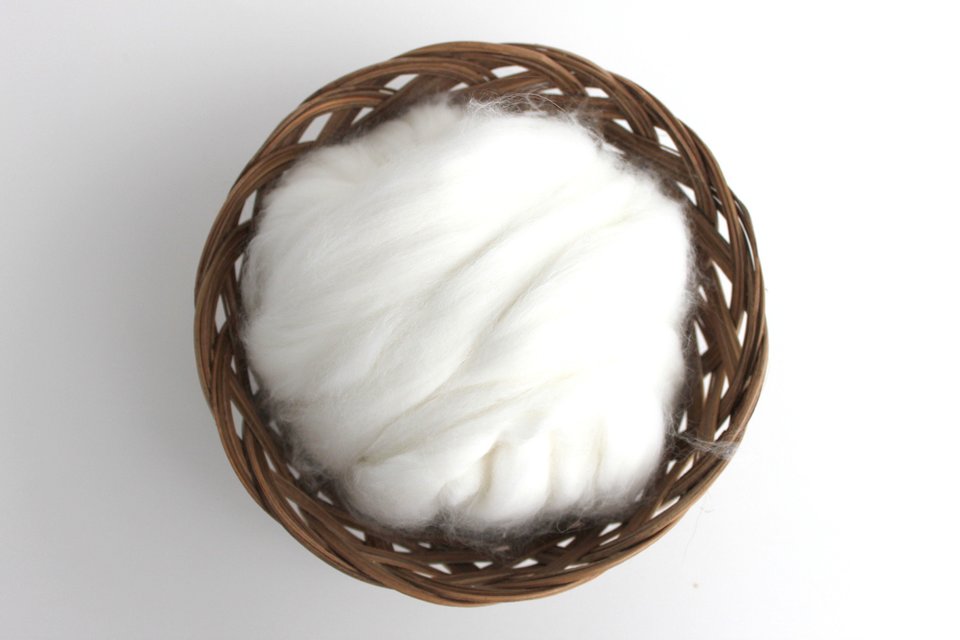 Angora - Undyed Combed Top - Natural Roving - Spinning Fiber