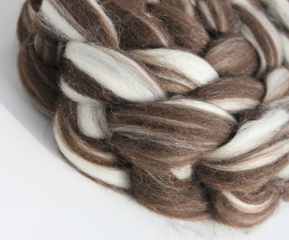 Corriedale - Natural Roving - Undyed Combed Top - Blended Natural Colours
