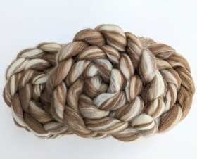 Shetland - Natural Roving - Undyed Combed Top - Blended Natural Colours