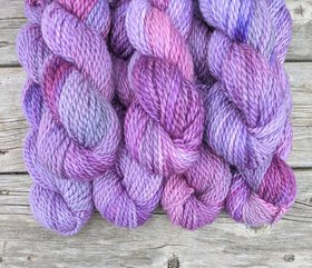 Hand Dyed. Hand Painted Yarn - Baby Alpaca / Merino - Lavender Fields