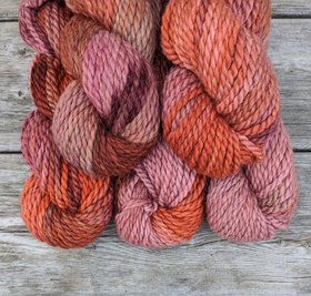 Hand Dyed. Hand Painted Yarn - Baby Alpaca / Merino - Love Shack