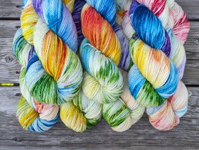 Hand Dyed / Painted Yarn | Fingering Weight | Merino / Nylon / Stellina | Jolly Rancher