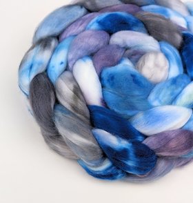 Hand Painted Top / Roving | Faux Cashmere | Mystic