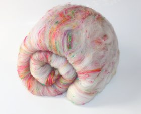 Spinning Fiber Batt - Merino / Polwarth / BFL / Sari Silk