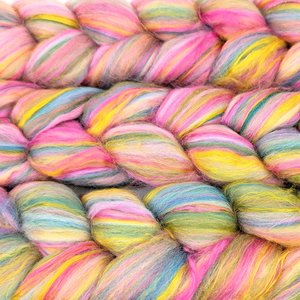 Merino Roving / Combed Top - Spinning Fiber - Custom Blended - Music Box