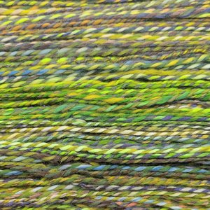 Handspun Yarn | Faux Cashmere / Metallic Thread | Tequila Sunrise