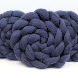 Commercially Dyed Roving | Corriedale | Navy Blue