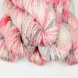 Hand Dyed. Hand Painted Yarn - Baby Alpaca / Merino - Cotton Candy 
