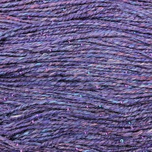 Handspun Beaded Yarn | Merino / Muga Silk / Flax | Galaxy