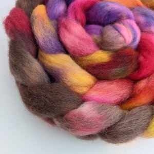 Hand Painted Top / Roving | Finnish | Circus Act