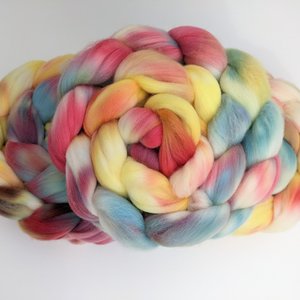 Hand Painted Merino Roving - Combed Top - Spinning Fiber - Luau
