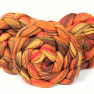 Blended Roving / Combed Top | Merino | Firestruck