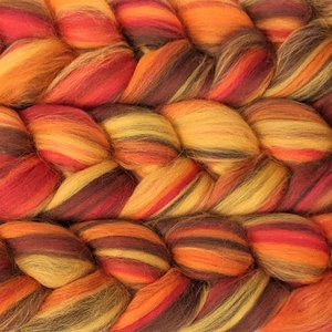 Blended Roving / Combed Top | Merino | Firestruck