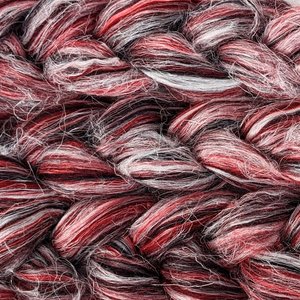 Blended Roving / Combed Top | Merino / Flax | Queen Of Hearts