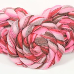 Blended Roving / Combed Top | Merino | Cherry Blossom