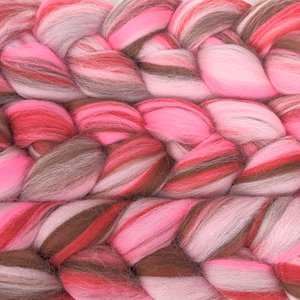 Blended Roving / Combed Top | Merino | Cherry Blossom