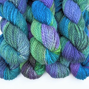 Hand Dyed. Hand Painted Yarn - Baby Alpaca / Merino - Proud As A Peacock
