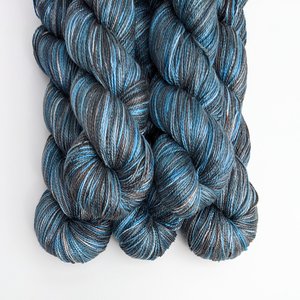 Hand Dyed. Hand Painted Yarn - Mulberry Silk - Fingering Weight Yarn - Bionic