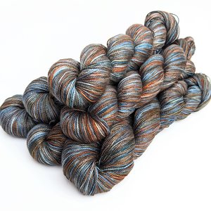 Hand Dyed. Hand Painted Yarn - Mulberry Silk - Fingering Weight Yarn - Terra Firma