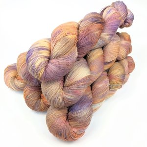 Hand Dyed / Painted Yarn | Lace Weight | Merino / Silk | Mango Tango