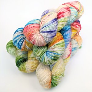 Hand Dyed / Painted Yarn | Fingering Weight | Merino / Nylon / Stellina | Jolly Rancher