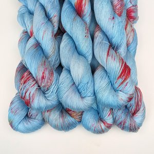 Hand Dyed. Hand Painted Yarn - Tencel - Lace Weight Yarn - Under The Sea