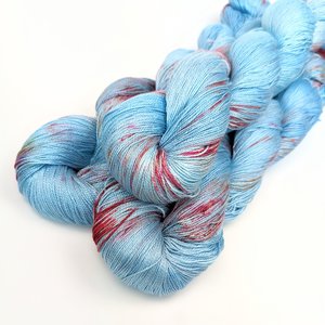 Hand Dyed. Hand Painted Yarn - Tencel - Lace Weight Yarn - Under The Sea