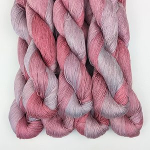 Hand Dyed. Hand Painted Yarn - Tencel - Lace Weight Yarn - High Society