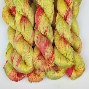 Hand Dyed. Hand Painted Yarn - Tencel - Lace Weight Yarn - You Are My Sunshine