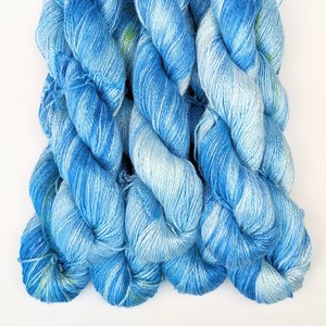 Hand Dyed. Hand Painted Yarn - Bamboo - Fingering Weight Yarn - Sailboat