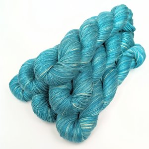 Hand Dyed. Hand Painted Yarn - Mulberry Silk - Fingering Weight Yarn - Shiver