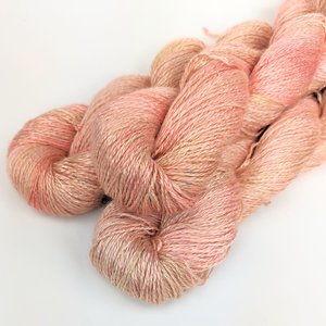 Hand Dyed. Hand Painted Yarn - Bamboo - Fingering Weight Yarn - Peachy Keen