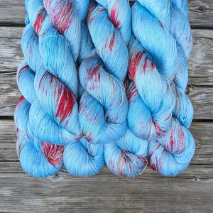 Hand Dyed. Hand Painted Yarn - Tencel - Lace Weight Yarn - Under The Sea