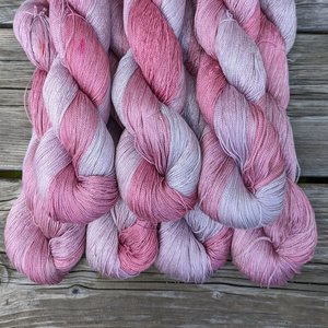 Hand Dyed. Hand Painted Yarn - Tencel - Lace Weight Yarn - High Society