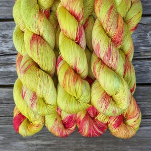 Hand Dyed. Hand Painted Yarn - Tencel - Lace Weight Yarn - You Are My Sunshine