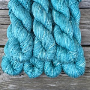 Hand Dyed. Hand Painted Yarn - Mulberry Silk - Fingering Weight Yarn - Shiver