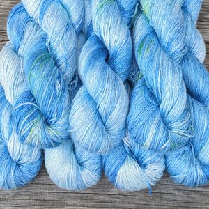 Hand Dyed. Hand Painted Yarn - Bamboo - Fingering Weight Yarn - Sailboat