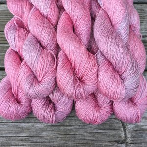 Hand Dyed. Hand Painted Yarn - Bamboo- Fingering Weight Yarn - Cherub