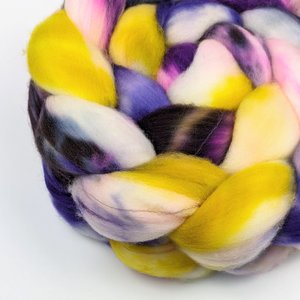 Hand Painted Top / Roving | Superwash 18.5 Micron Merino | Popple