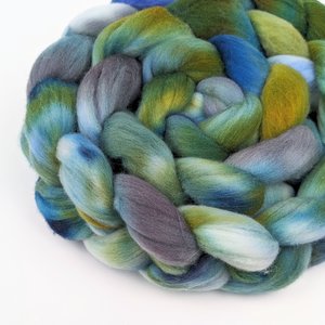 Hand Painted Top / Roving | Rambouillet | Riverbank 