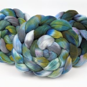 Hand Painted Top / Roving | Rambouillet | Riverbank 
